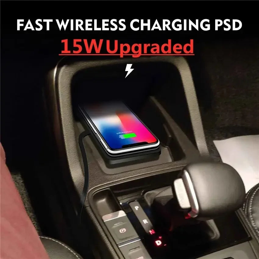 Enervia Wireless Ladepad | 15W Schnellladen | Rutschfest & Ultraflach | Für Auto & Zuhause