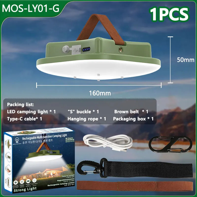LumenX Outdoor Lamp | 278 LEDs | Magnetisch & Haken | Powerbank | 4 Lichtmodi