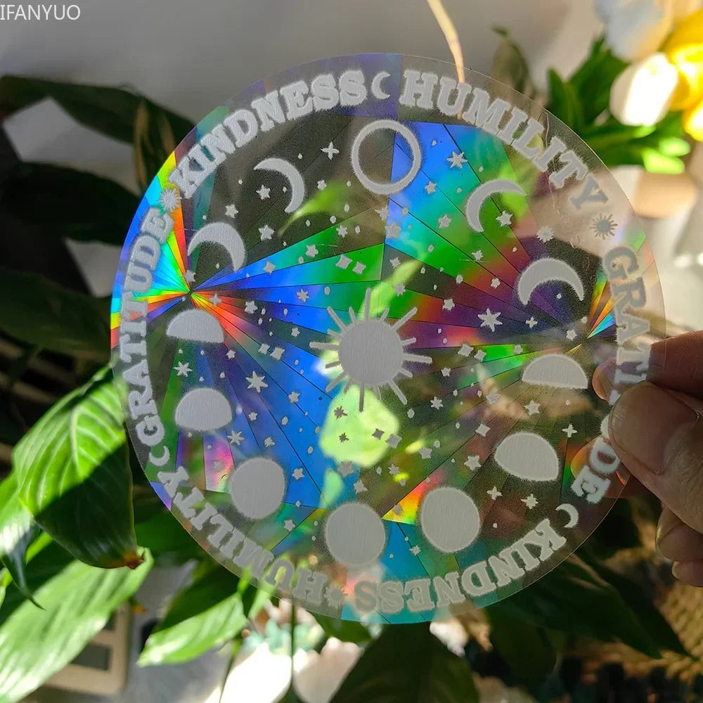 SunGlow Fenstersticker | 3D Regenbogen-Effekt | Selbstklebend & Wiederverwendbar