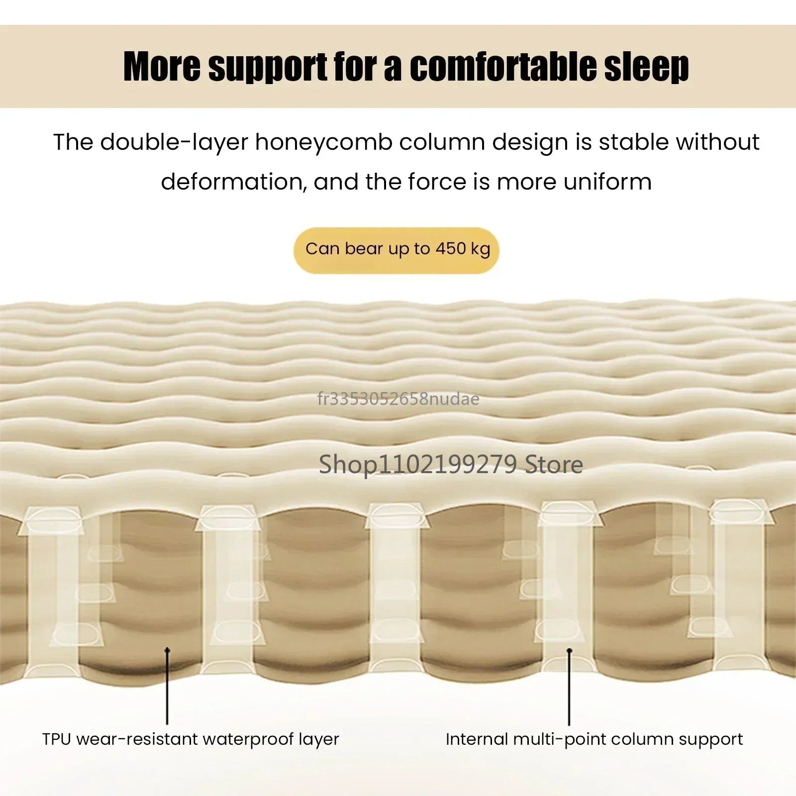 CampEase Premium Isomatte | 12cm dick & integrierte Fußpumpe | Ultraleicht & bis 500kg belastbar | Für Camping, Trekking & Festivals