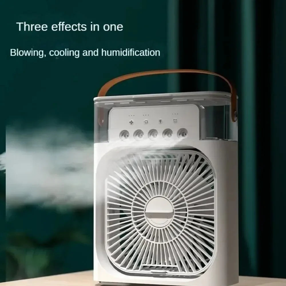 Auronix Mini Luftkühler | 3-in-1 Ventilator mit LED & Befeuchter | USB | 600ml Tank