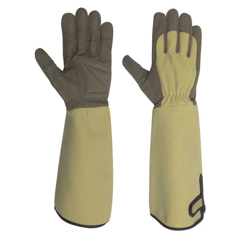 GardenGuard Dornenhandschuhe | Atmungsaktiv & Robustes Mikrofaserleder | Für Gärtnerinnen