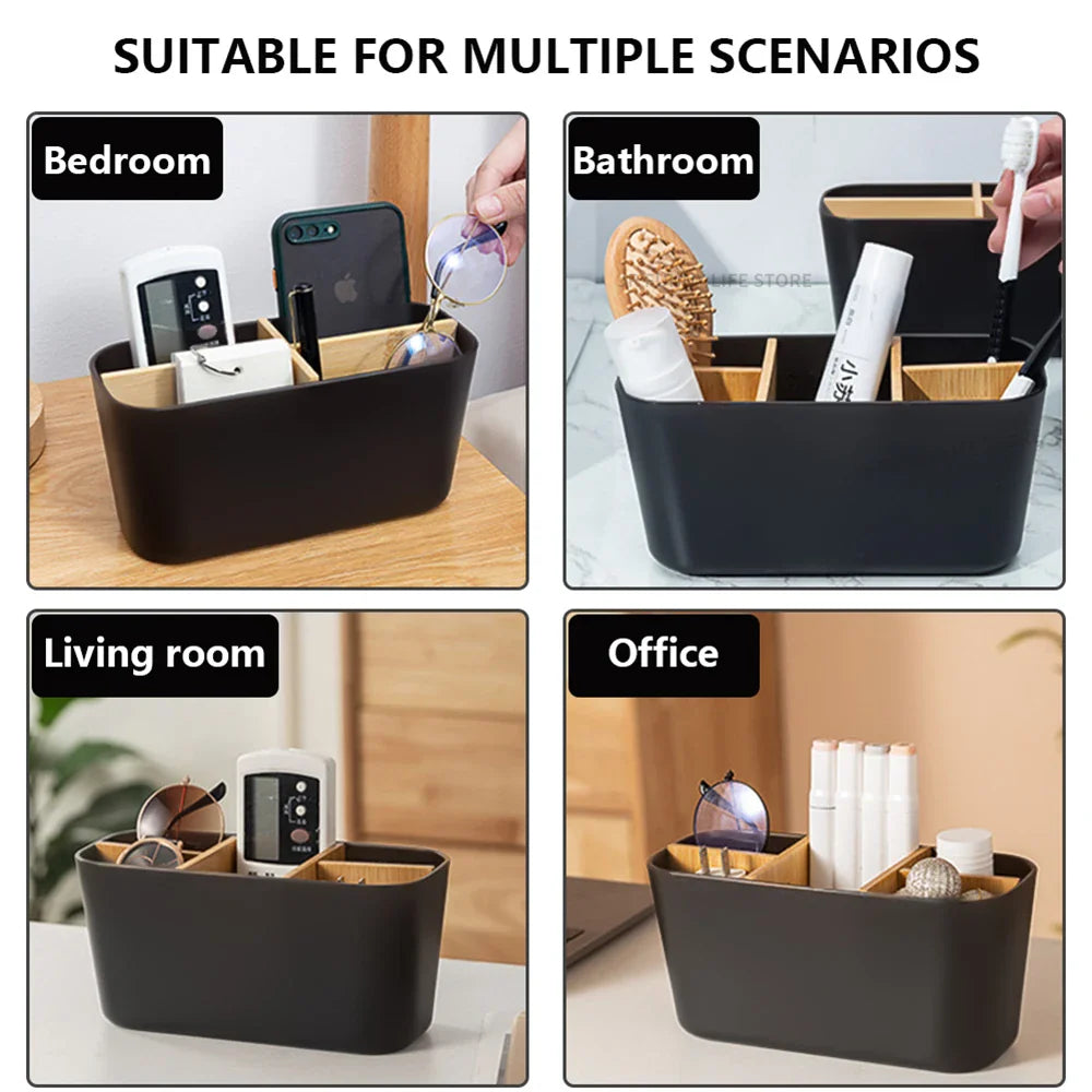 Natuvera BathDock | Bambus Organizer | Stilvoll & Vielseitig | Für Bad & Schminktisch