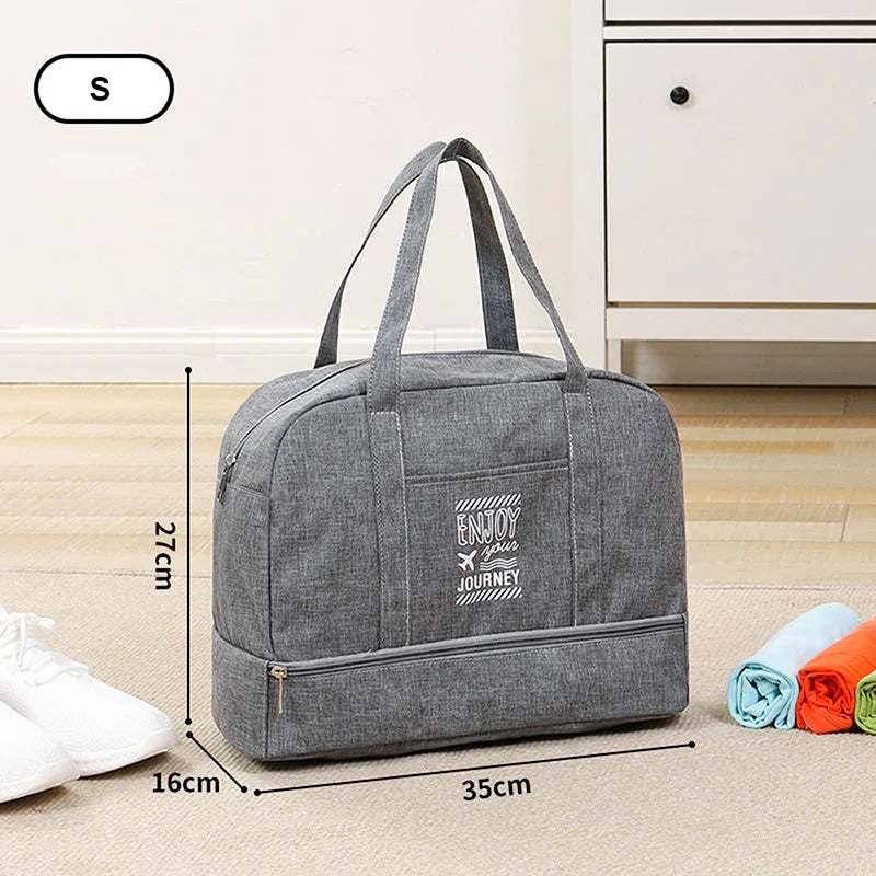 TravelEase | Faltbare Reisetasche | Schuhfach, Nassfach & robustes Design | Für Kurztrips, Sport & Handgepäck