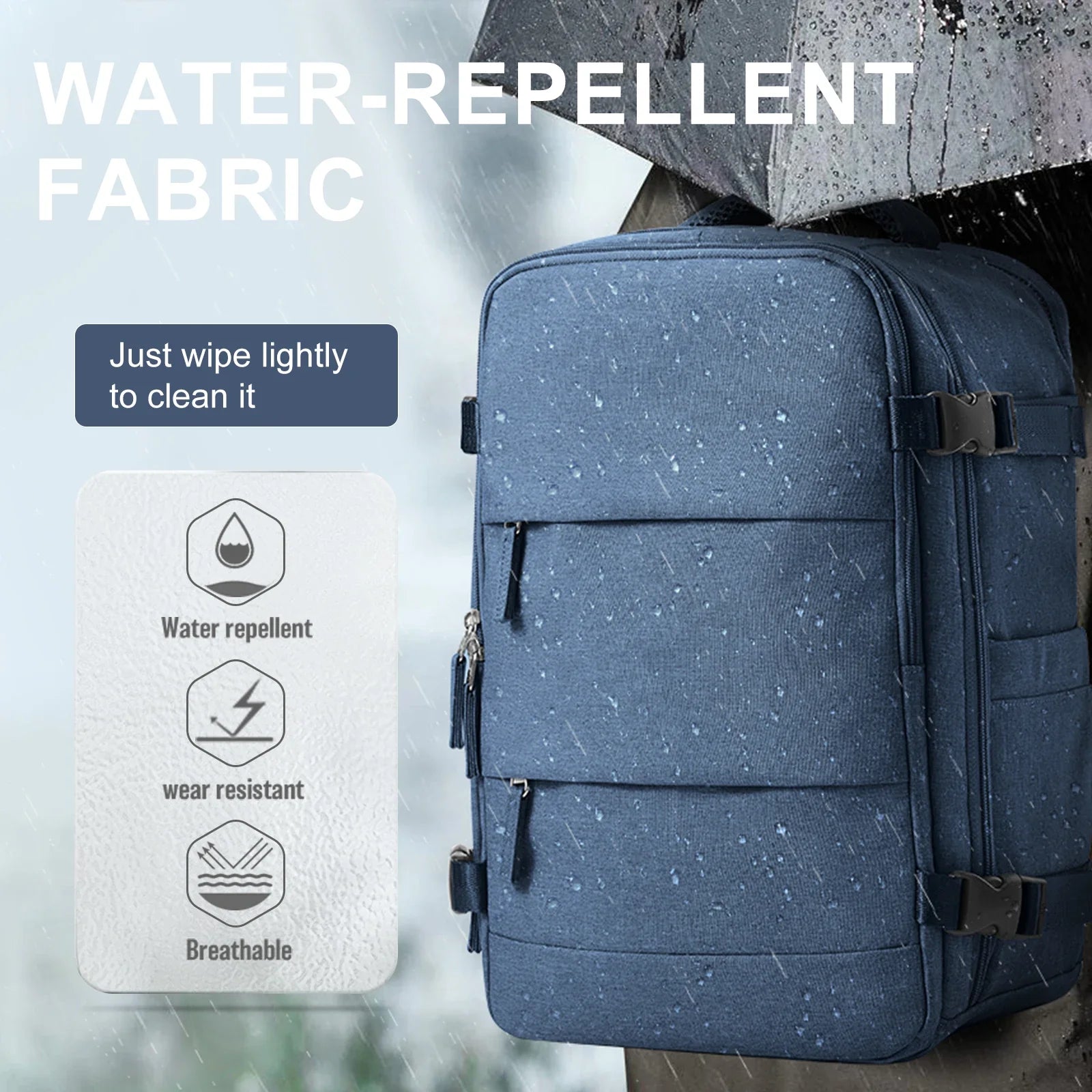 Trekvora Reiserucksack | Wasserdicht & Vielseitig | Laptopfach 15,6" | Nass-Trocken-Trennung