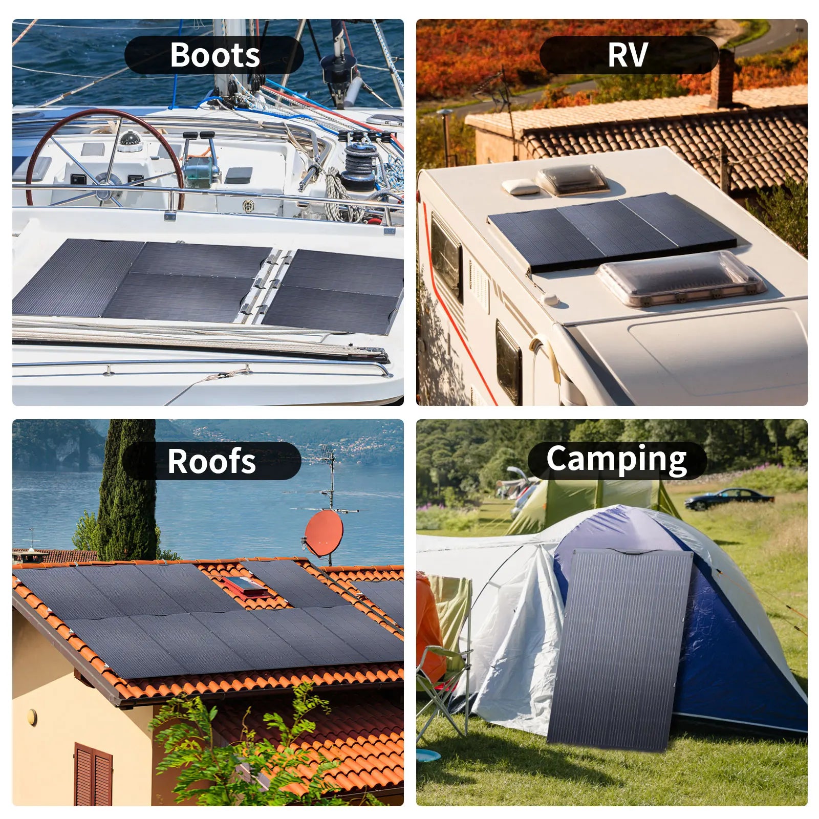 PowerWave | Flexibles Solarpanel | Maximale Leistung | Ultraleicht & Flexibel | Perfekt für Outdoor & Reisen