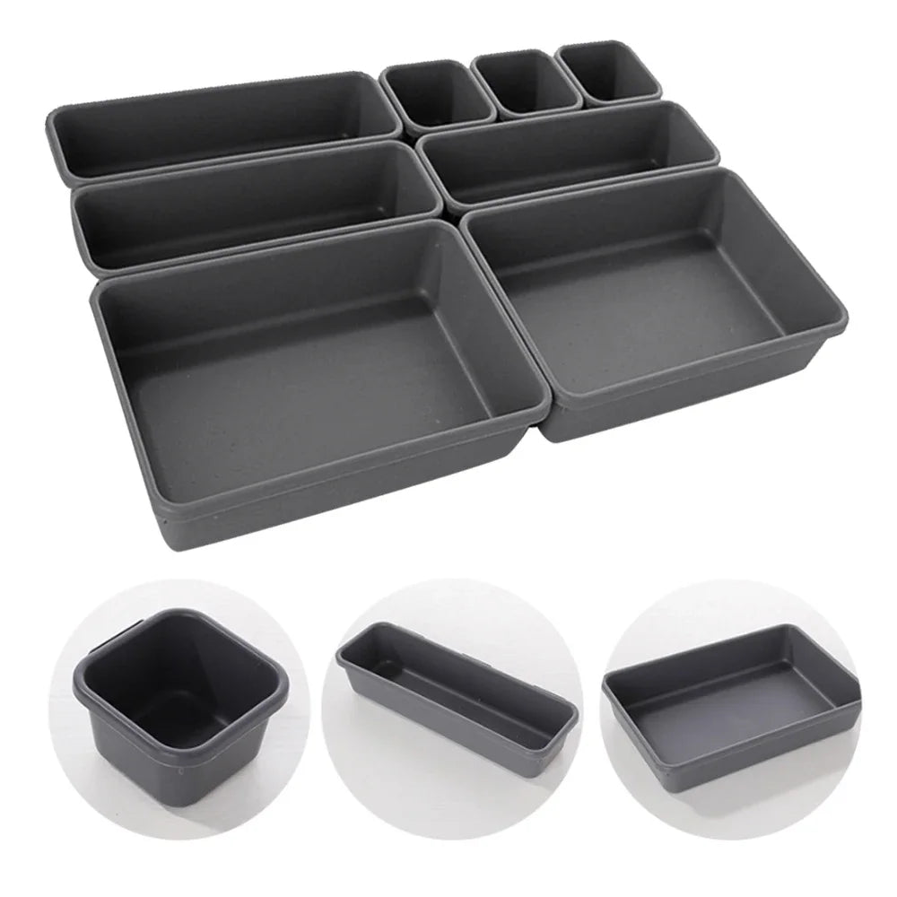 Organixo Schubladen-Organizer Set | 8-teilig | Modular & Stapelbar | BPA-frei