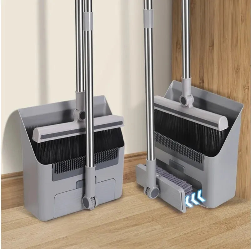 FlexiSweep | 3-in-1 Kehrset | Ergonomisch & Anti-Haar | Platzsparend & Effizient