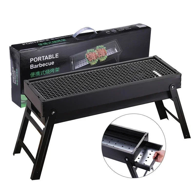 GrillVoyager | Faltbarer Holzkohlegrill | Groß & Tragbar | Camping & Outdoor BBQ