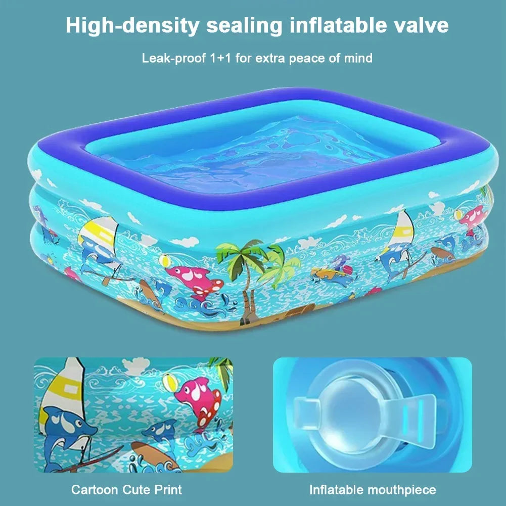 SplashJoy | Kinderpool | Robust & UV-beständig | Schnell Aufgebaut | Platzsparend Verstaubar