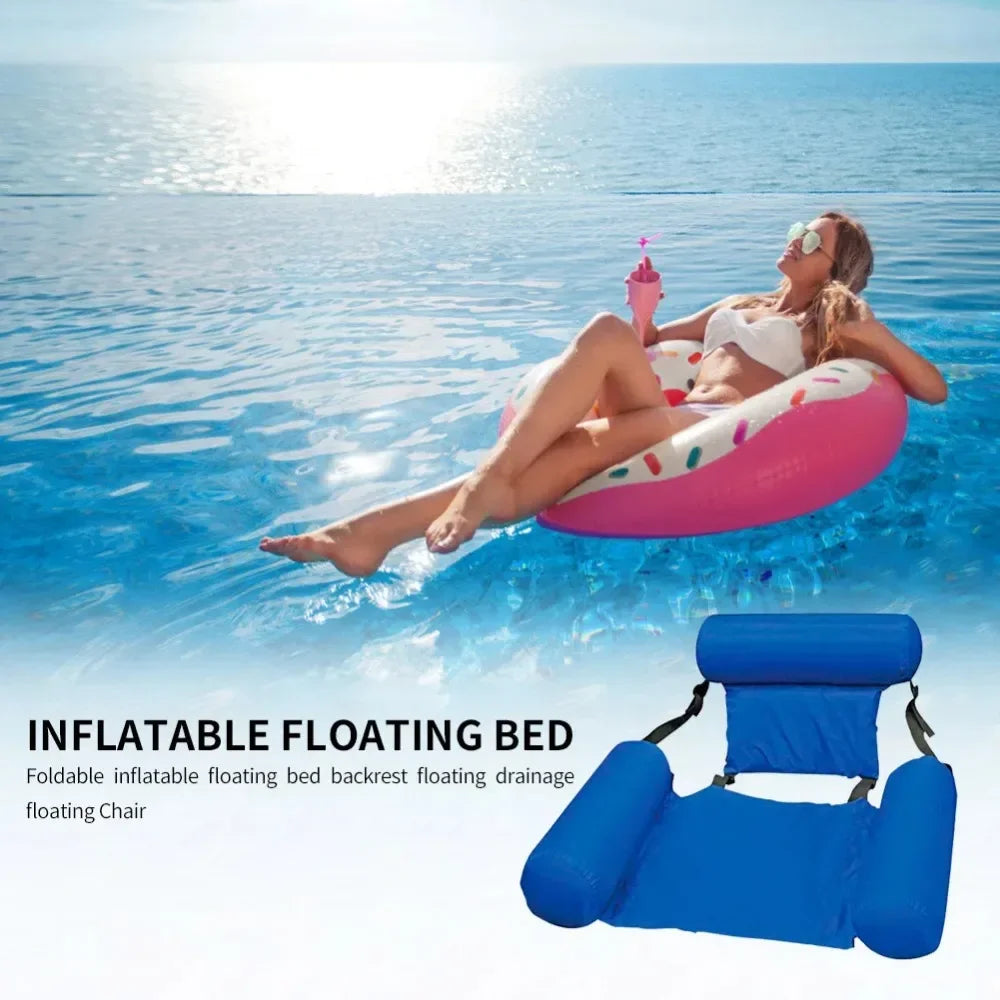 Floatique Wasserhängesessel | Aufblasbar & Verstellbar | Für Pool, Strand & Meer | 100×120 cm