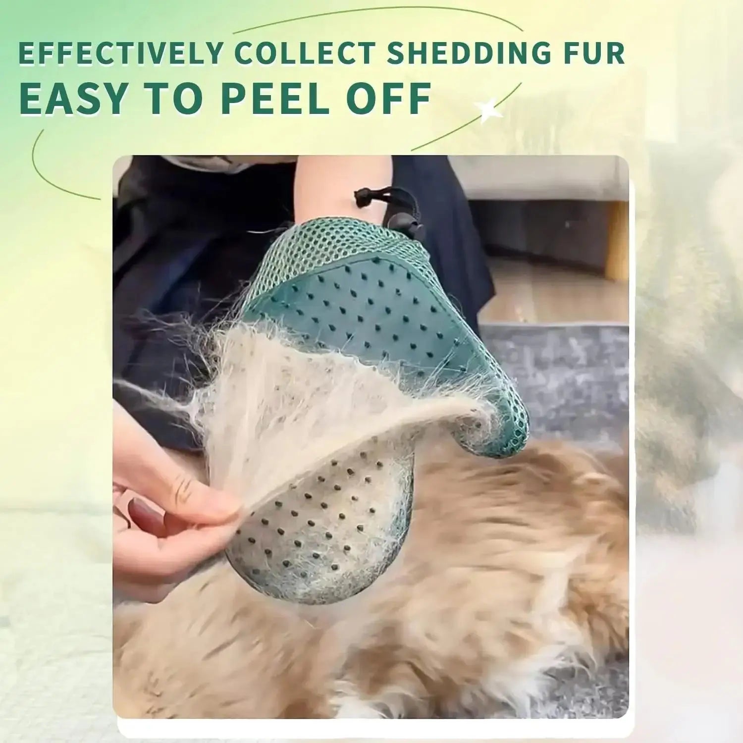 Groomio | Pflegehandschuh 2-in-1 | Silikon-Noppen & waschbar | Katzen, Hunde & Möbel