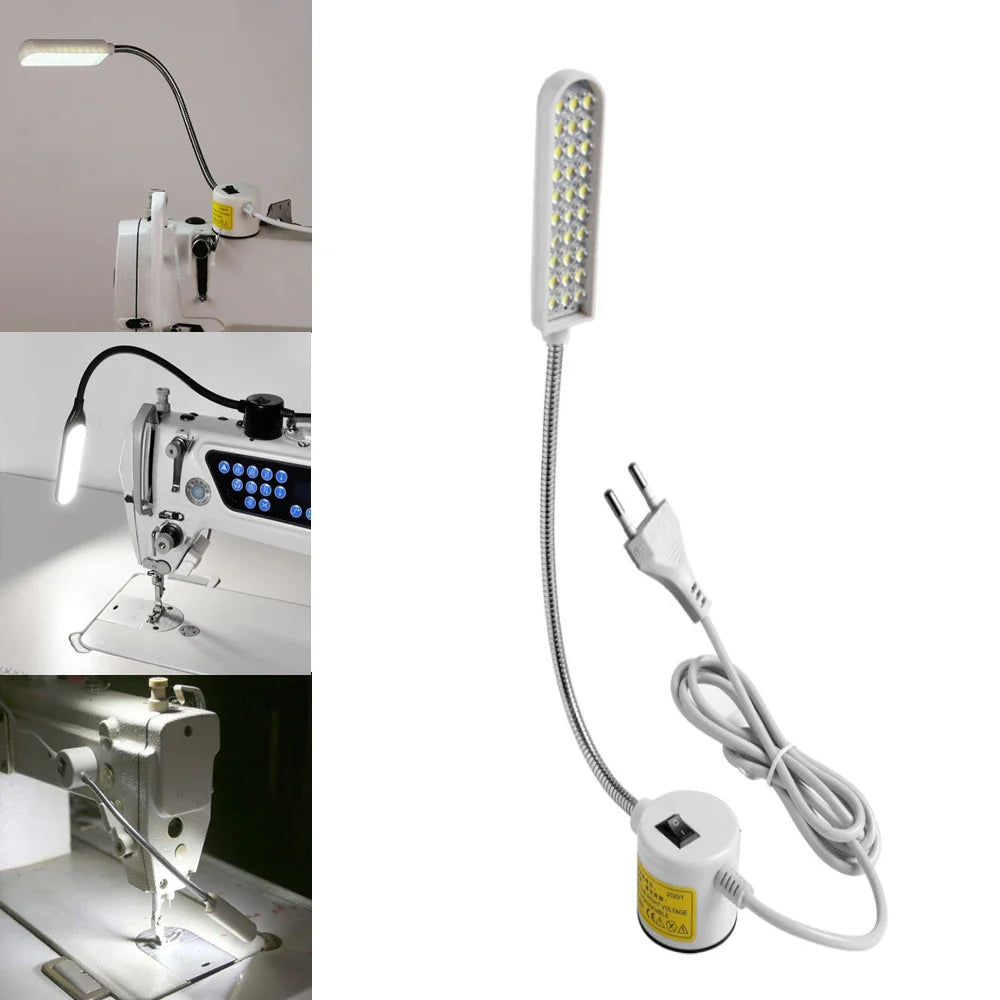 BrightFlex LED-Arbeitsleuchte | Magnetischer Standfuß | Flexibler Schwanenhals | Präzisionsbeleuchtung für Werkstatt & Nähmaschinen