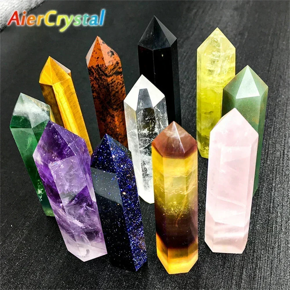 Energora Kristall-Obelisk | Echter Naturquarz | Für Meditation & Chakra-Heilung | Spirituelles Dekoobjekt