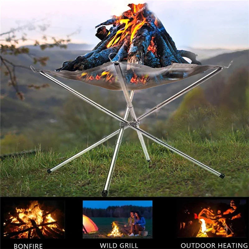Pyroniq Outdoor Feuerstelle | Faltbar & Stabil | Edelstahl | Für Camping & Garten