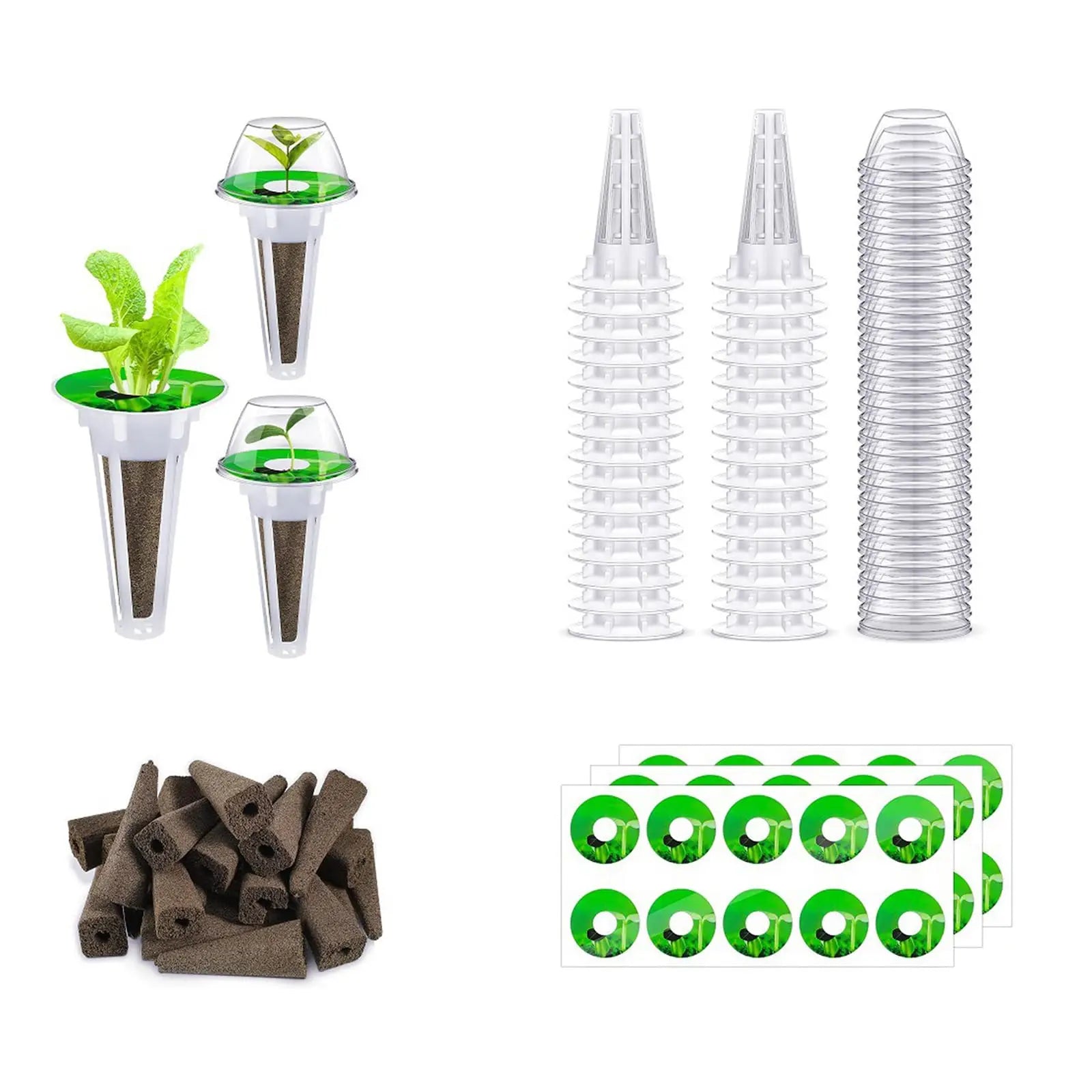 AquaCult | Hydroponik Set | Für Kräuter & Gemüse | 120 Teile Komplettset