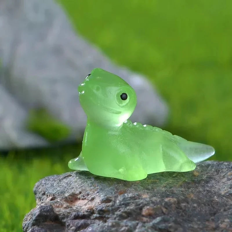 Glowtiny Mini Echsen Set | Leuchtet im Dunkeln | Für Feengärten & Terrarien | Wetterfestes Resin