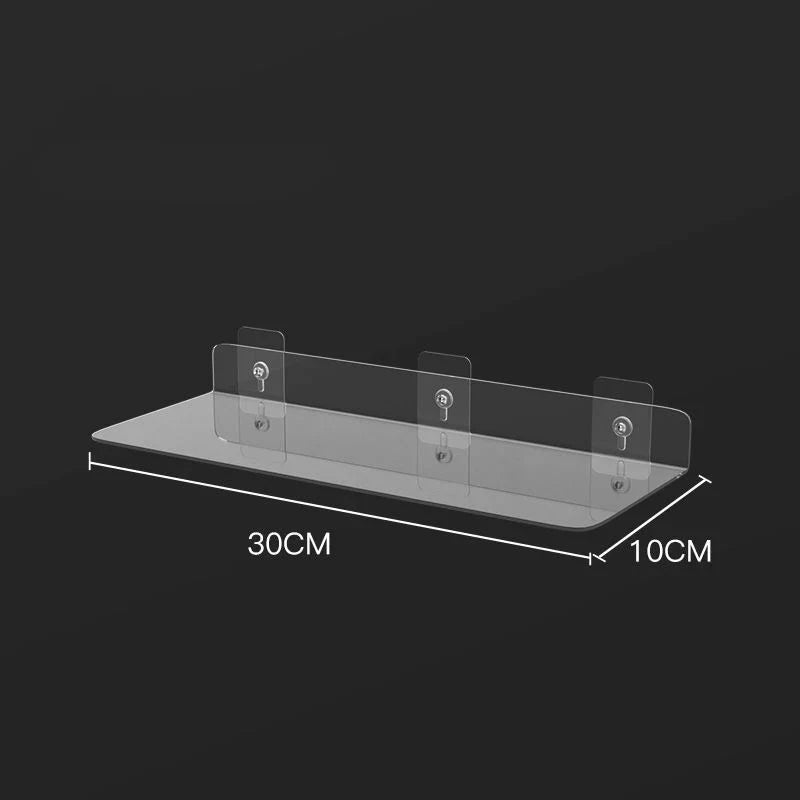 LumiShelf | Transparentes Acryl-Wandregal | Minimalistisches Design & Hohe Tragkraft | Für Bad, Küche & Wohnzimmer