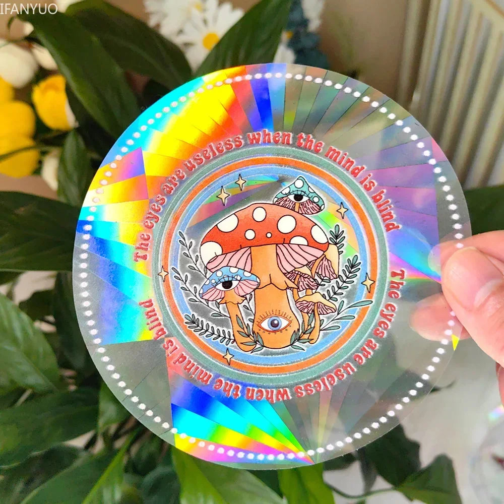 SunGlow Fenstersticker | 3D Regenbogen-Effekt | Selbstklebend & Wiederverwendbar