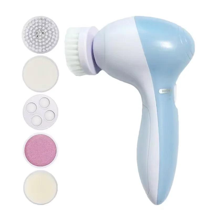 Glowence | 5-in-1 Gesichtsreinigungsgerät | Tiefenreinigung, Massage & Peeling | Hautpflege zuhause & unterwegs