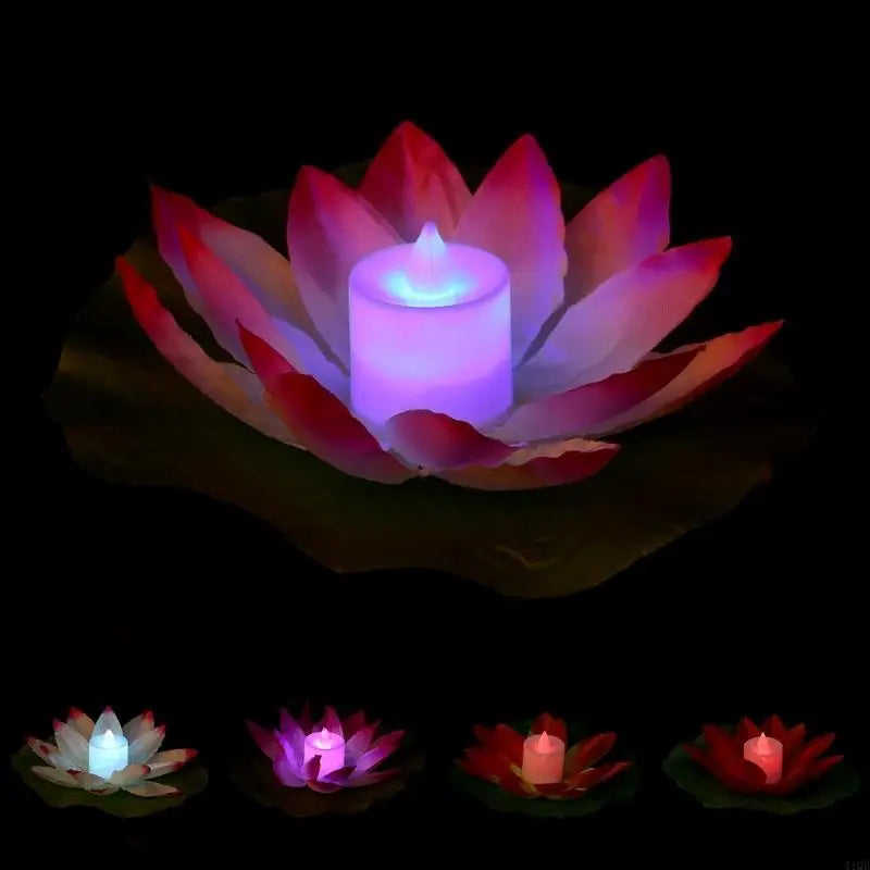 Glowlina | Schwimmende Lotus-LED | Romantisches Teichlicht | Für Garten, Pool & Zeremonien