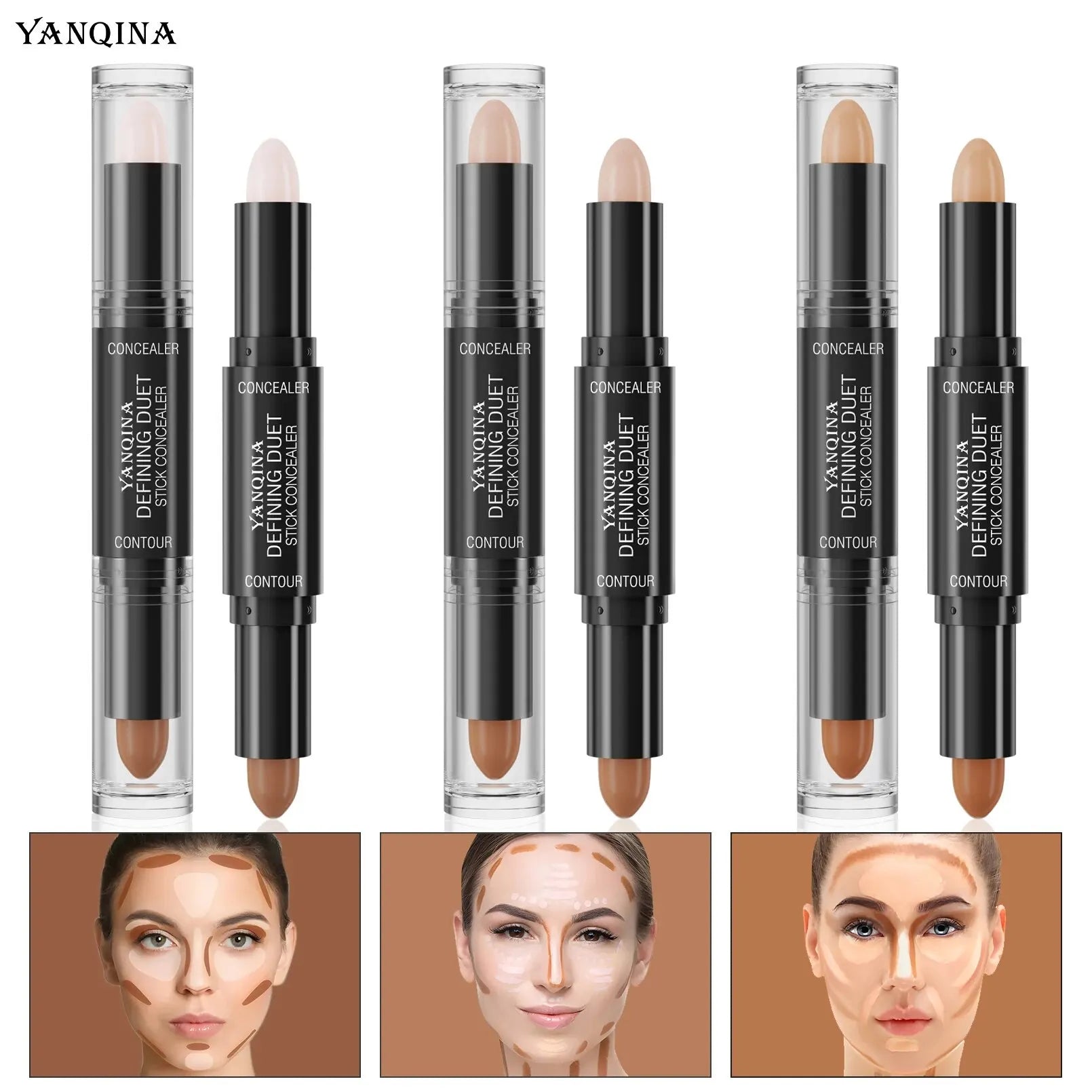 GlowContour | 2-in-1 Contour & Highlighter Stick | Wasserfest & Langanhaltend | Für Alle Hauttypen