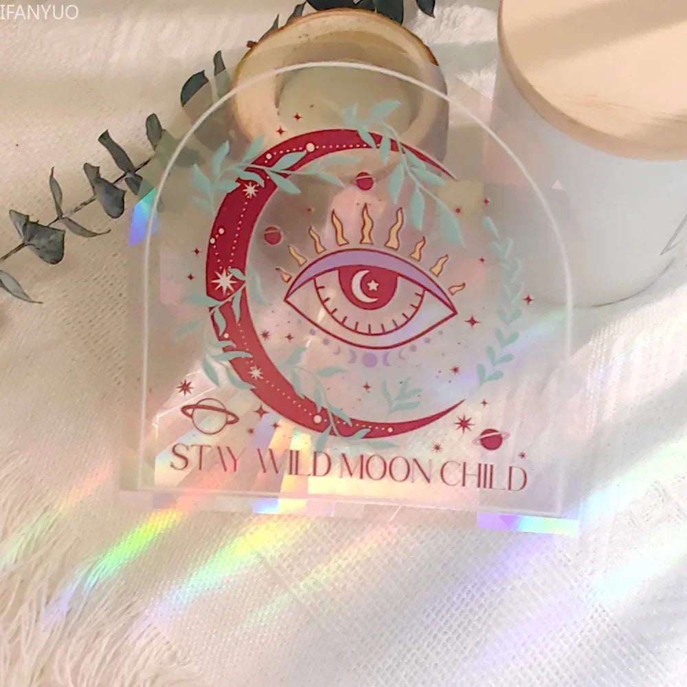 SunGlow Fenstersticker | 3D Regenbogen-Effekt | Selbstklebend & Wiederverwendbar