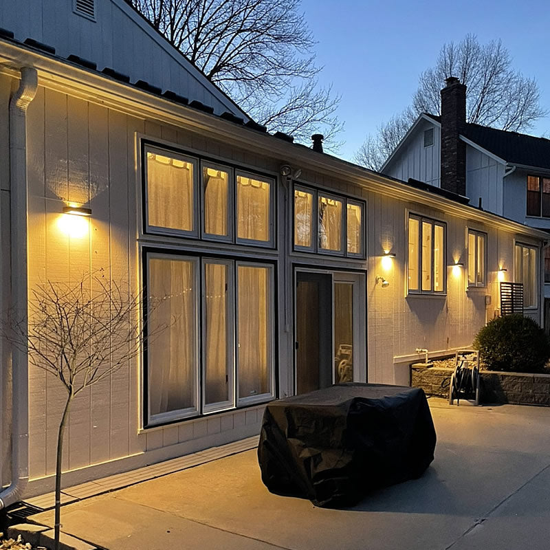Veluna Beam Außenleuchte | Up-&-Down LED | Solarbetrieben & Wetterfest | Automatischer Sensor | Modernes Design