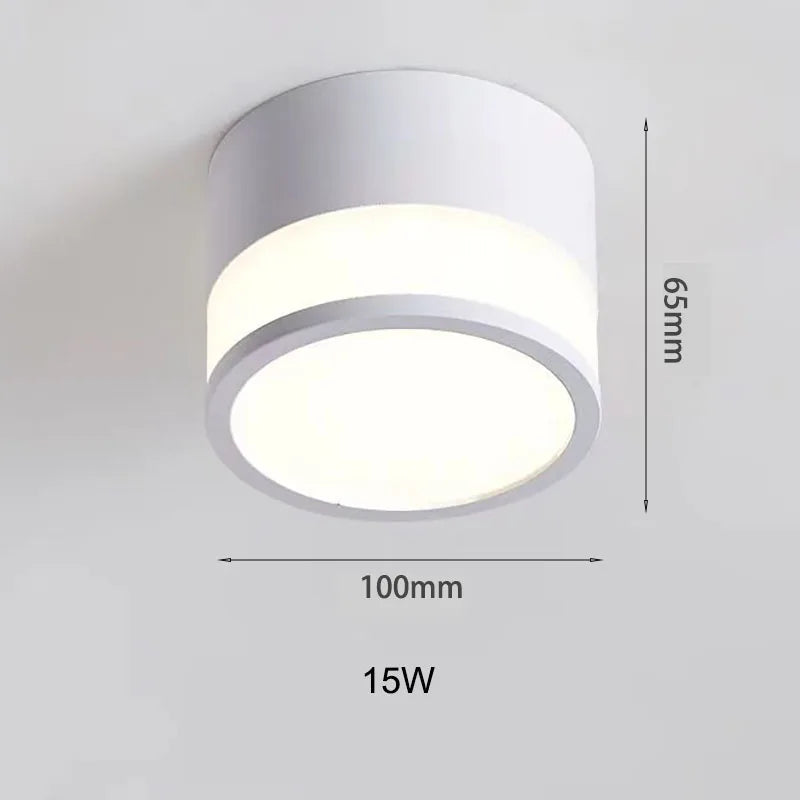 NordicGlow Deckenstrahler | 9W / 15W LED-Aufbauleuchte | Warmweiß, Neutralweiß & Kaltweiß | Aluminium Design-Leuchte