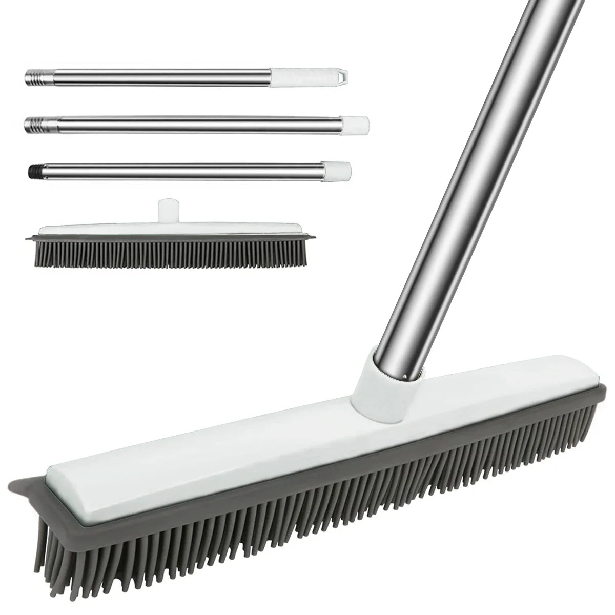 CleanSweep Pro | 3-in-1 Reinigungsbesen | Flexibler Teleskopgriff | Silikonborsten
