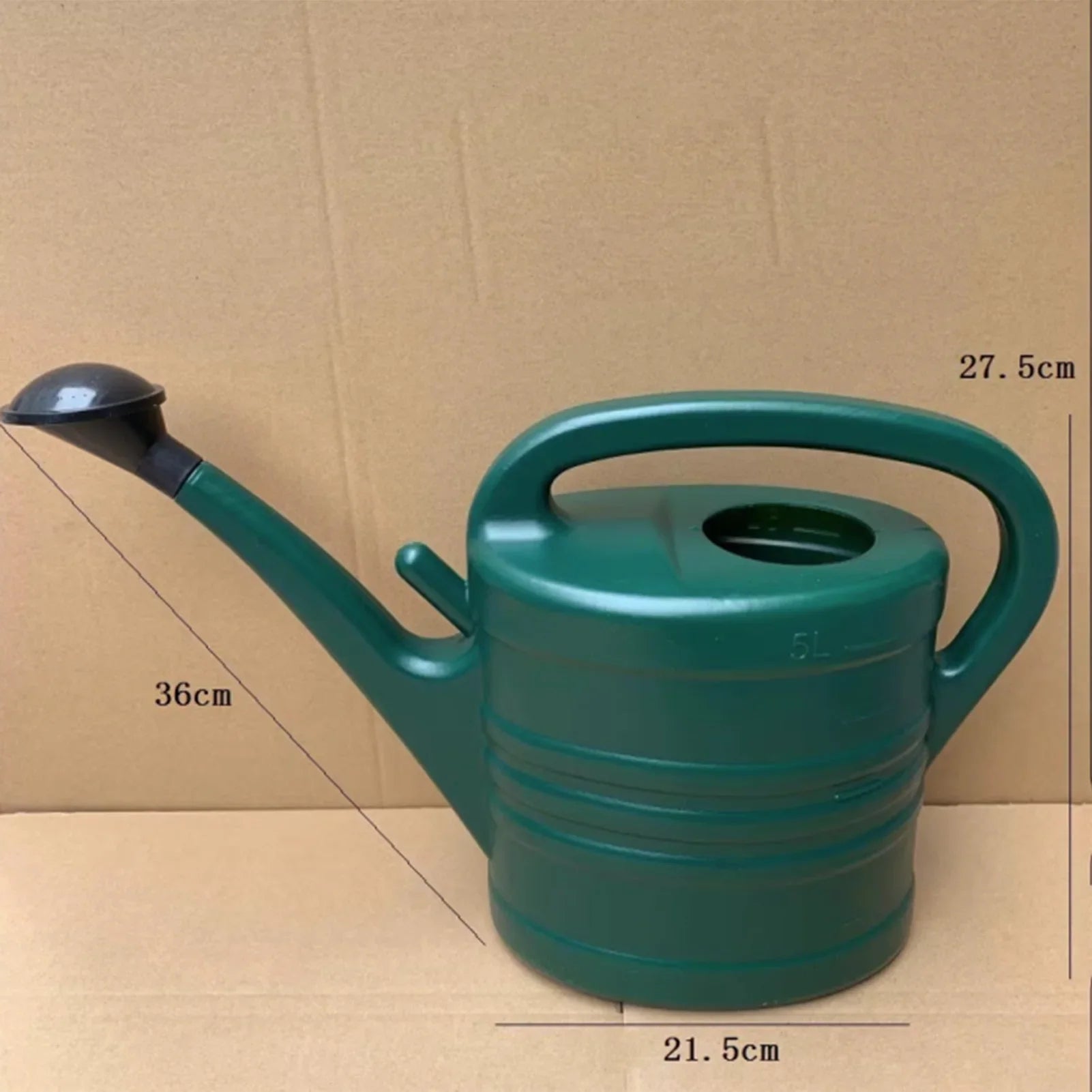 EasyFlow Gießkanne 5L | Leicht & Stabil | Abnehmbarer Brausekopf | Für Garten & Zimmerpflanzen