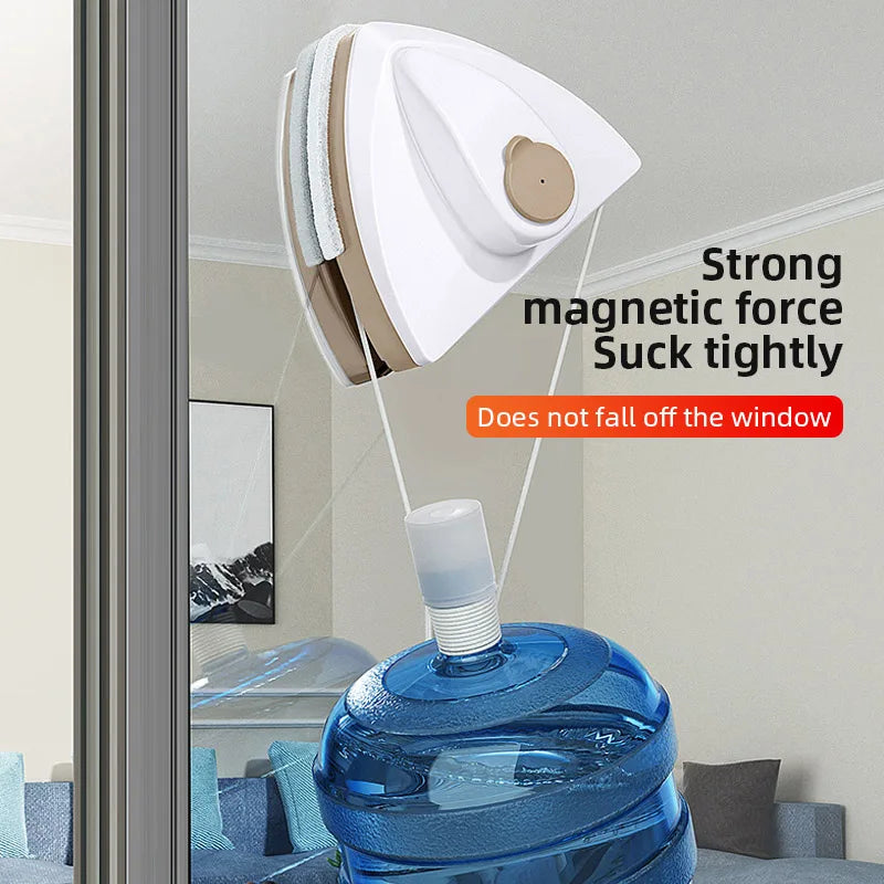 FenestoMag DualClean | Magnetischer Fensterreiniger | Für Verschiedene Glasstärken | Mit Abziehlippe
