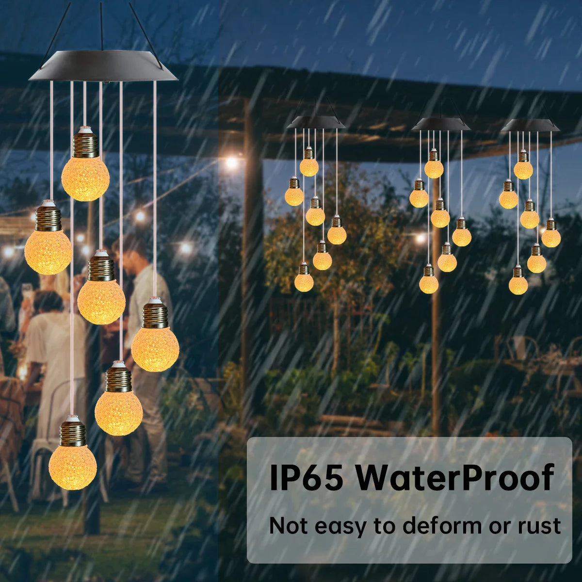 SolaraSphere | Solar LED-Windspiel | Farbwechselnd | Wetterfest & Robustes Design