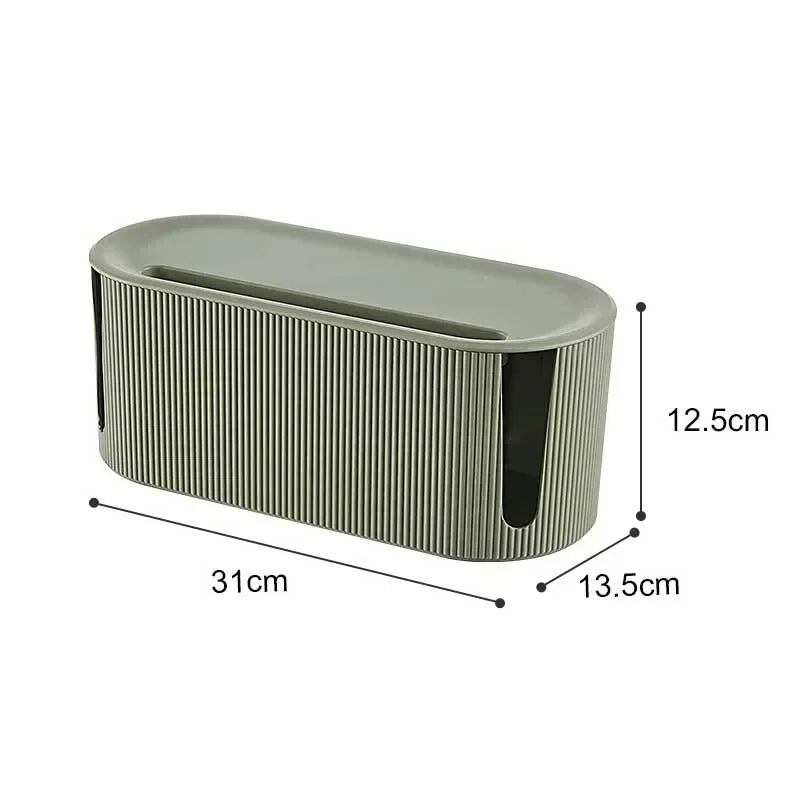 CableMate | Kabelmanagement Box mit Deckel & Belüftung | Für Steckdosen, Router & Ladekabel | 31×13,5×12,5 cm