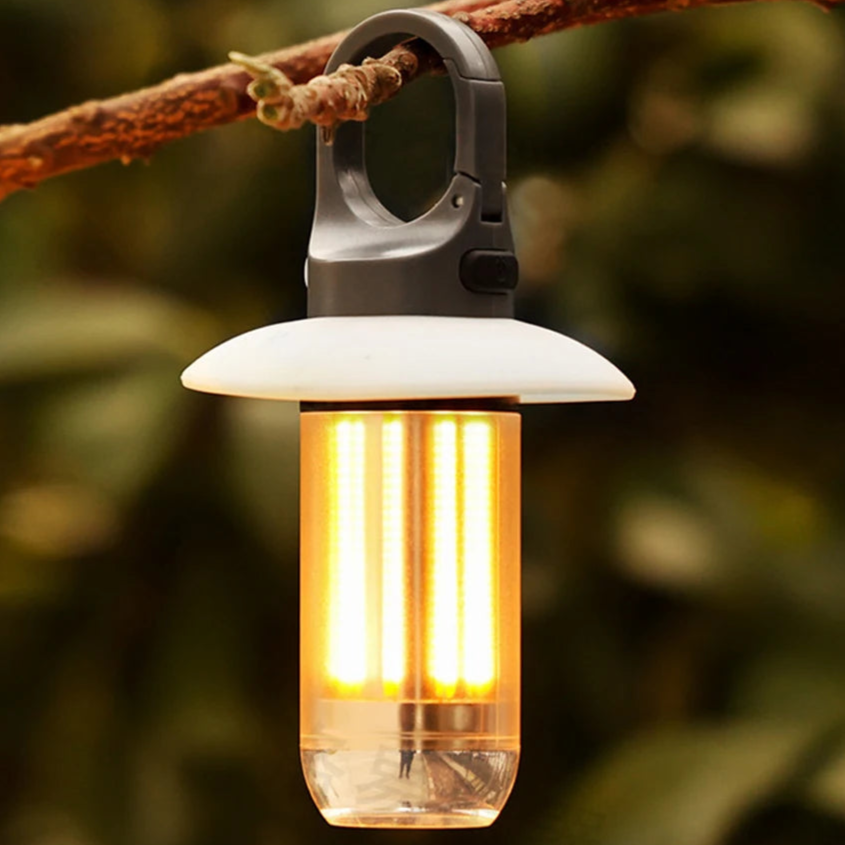 Lumenity Campinglampe | 360° Licht & Powerbank | Solar & USB-C | Kompakt & Wiederaufladbar