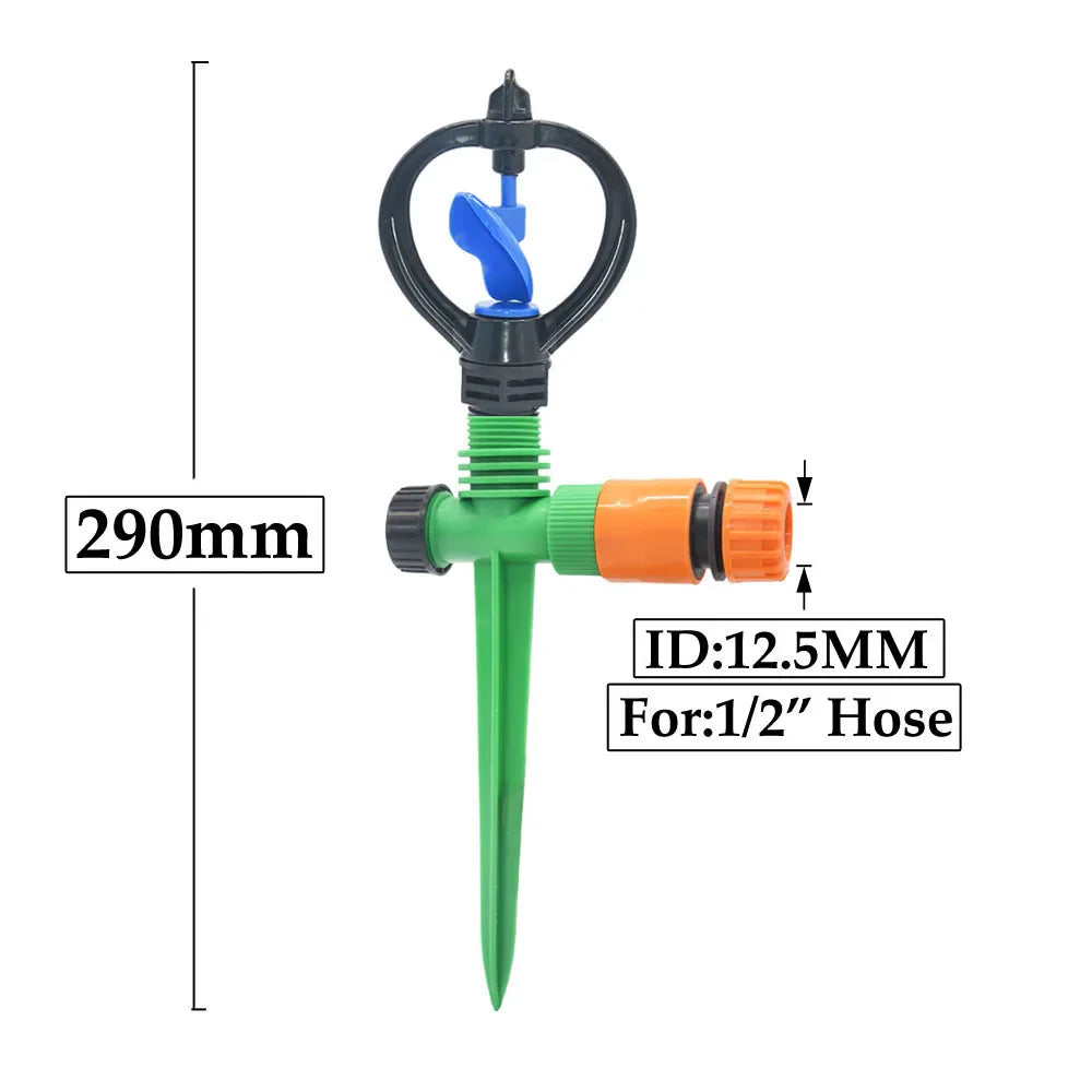 AquaVerta | 360° Sprinkler | Vortex-Rotation | Kompakt & effizient | Für Garten & Gemüsebeet