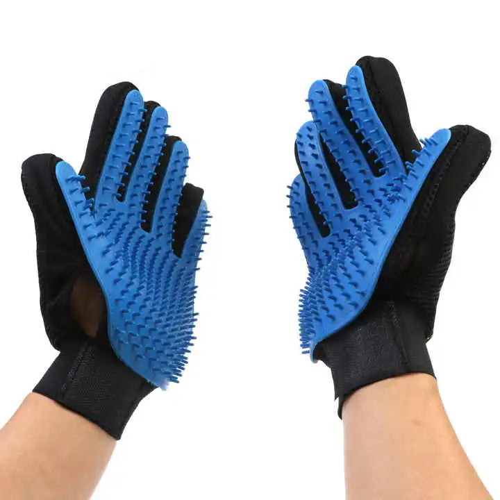 FurMates | Fellpflege- & Massagehandschuh | 5-Finger-Design, atmungsaktiv & universell | Haarentfernung, Baden & tägliche Pflege