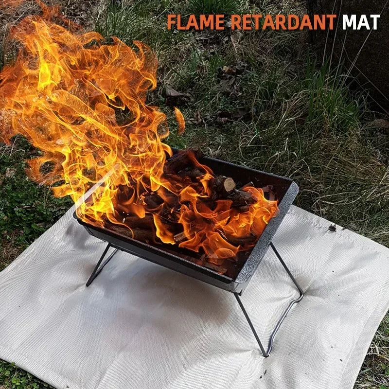 Ignisafe Feuerschutzmatte | Hitzebeständig & Faltbar | Für Grill & Feuerstelle
