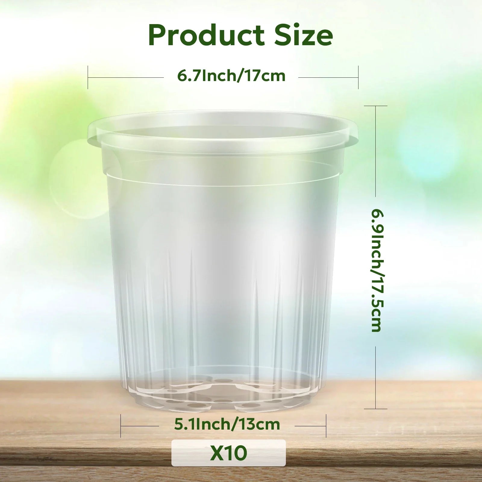 ClearRoot Pots | Transparente Pflanztöpfe | Mit Drainage | Für Anzucht & Zimmerpflanzen