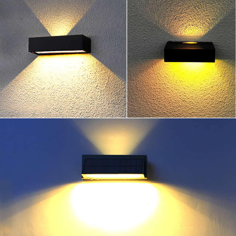Veluna Beam Außenleuchte | Up-&-Down LED | Solarbetrieben & Wetterfest | Automatischer Sensor | Modernes Design