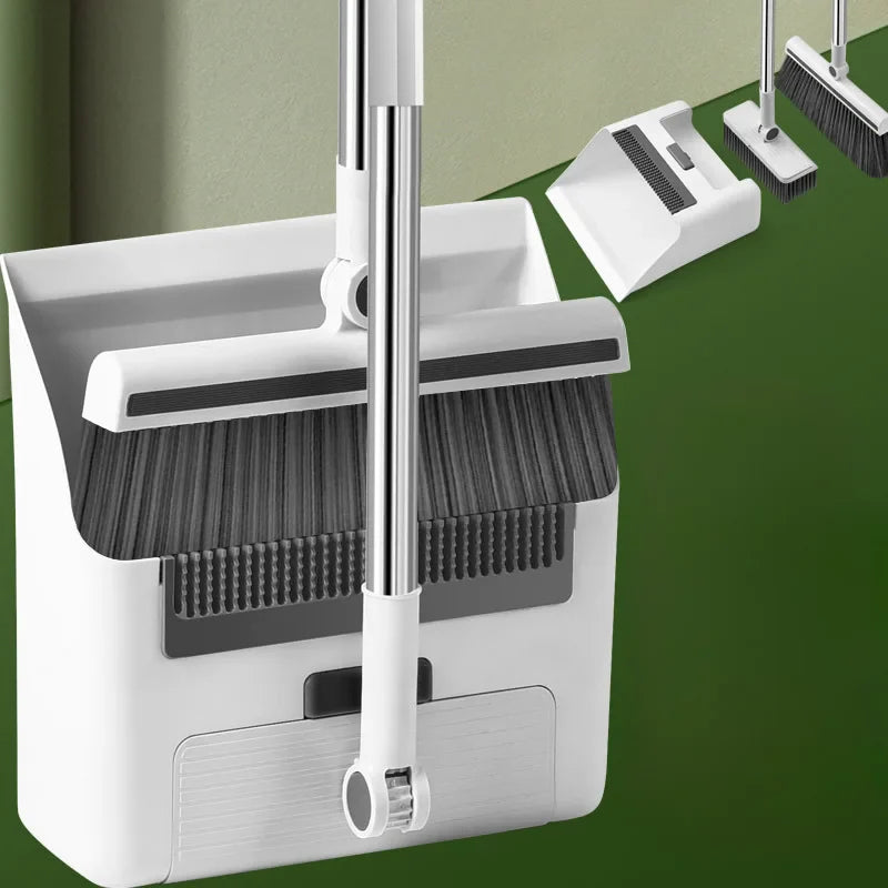 FlexiSweep | 3-in-1 Kehrset | Ergonomisch & Anti-Haar | Platzsparend & Effizient