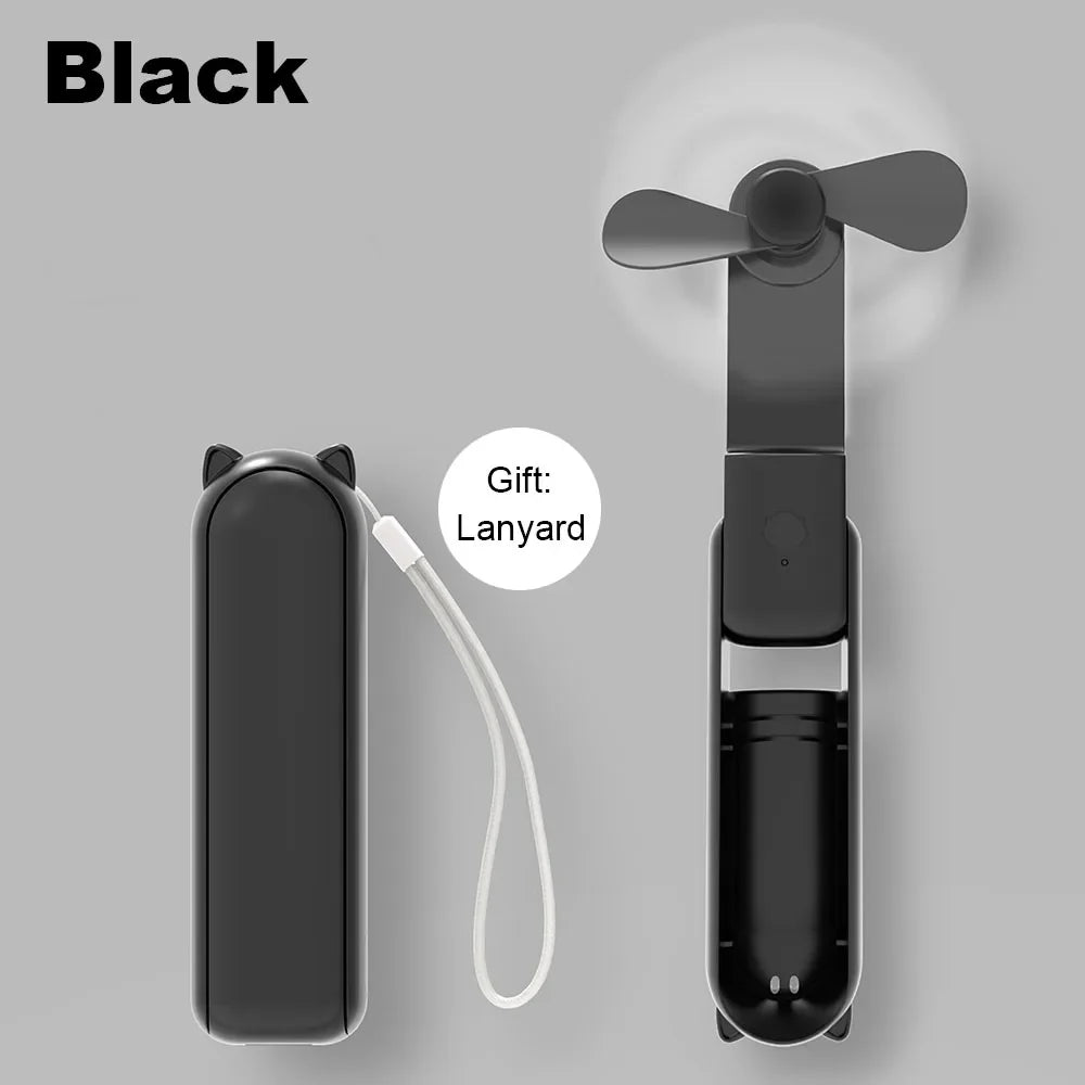 AirNova | Mini-Handventilator | 3 Windstufen | Integrierte Powerbank