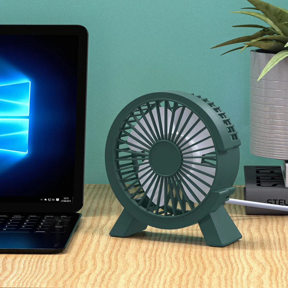 BreezeMax | Mini USB Tischventilator | Leise & Kompakt | Ideal für Büro & Camping