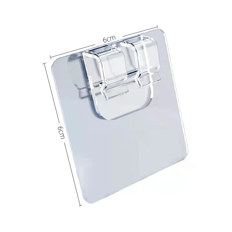 ClearFix PowerHook | Transparente Klebehaken | Extra Starke Haftkraft | Rückstandslos Entfernbar | 10er-Set