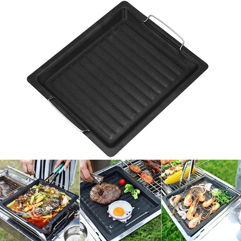 FlareCook | Wendeplatte aus Gusseisen | Vielseitig für Grill & Küche