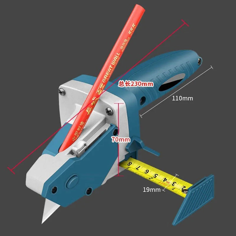 SharpCut | Gipskartonschneider | Integriertes Maßband | Staubfreies Schneiden