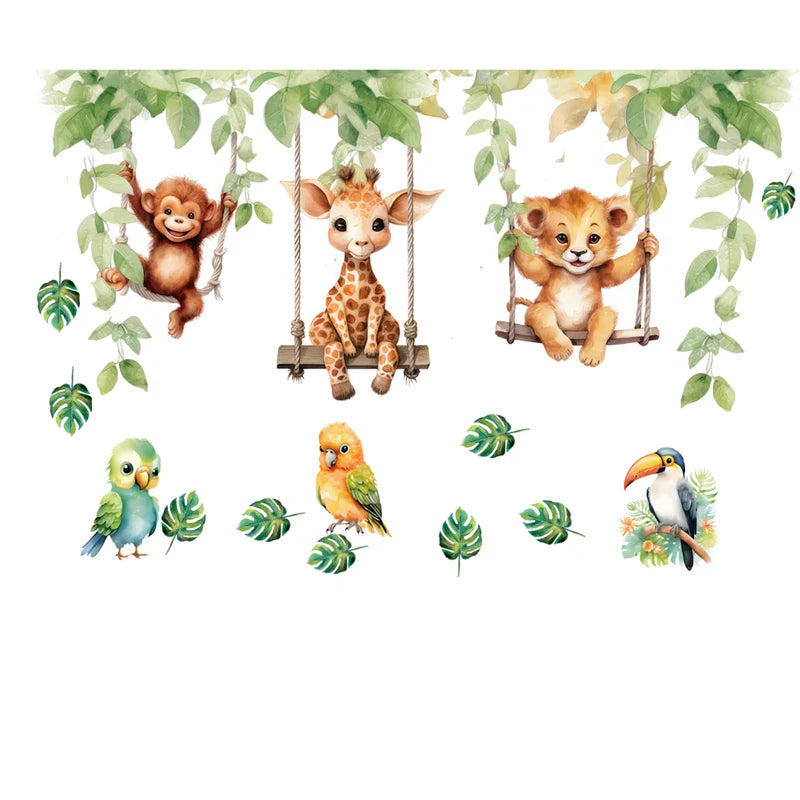JungleWalls | Wandsticker Set | Abziehbar & Repositionierbar | Für Kinderzimmer