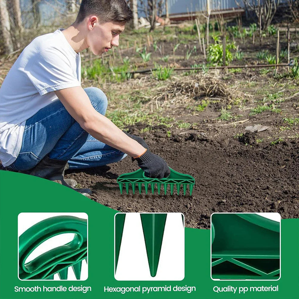PlantMaster Saathelfer Set | Präzises Säen | 12-Loch Schablone | Robust & Wasserdicht