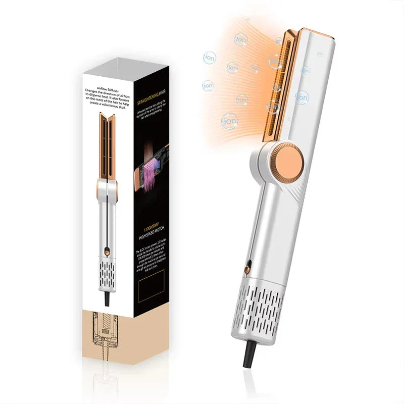 AeroLume | Ionic Hair Styler | 2-in-1 Föhn & Glätter | Keramik-Turmalin | 360° Drehkabel