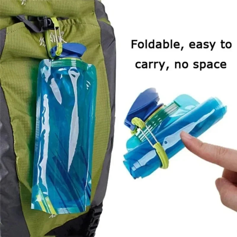 Streamiva Faltflasche | 700ml Trinkvolumen | Mit Haken & Griff | Ultraleicht für Outdoor & Sport